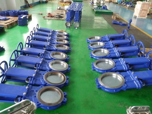 150 - 300 Psi Pressure Rating Renew Seat Knife Gate Valve With Manual Operating Feature